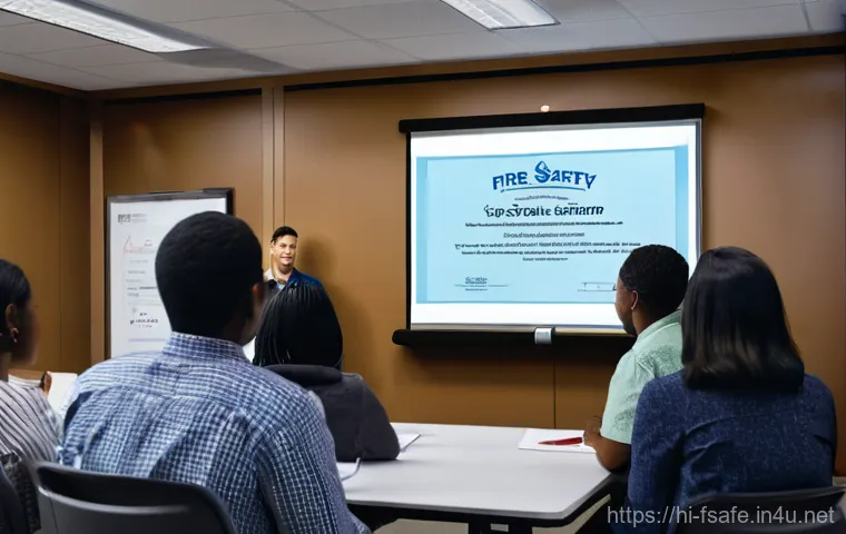 소방안전관리사 경력 쌓는 방법 - **Prompt 1: Fire Safety Education and Certification**
    A highly detailed, realistic image of a di...