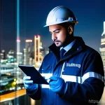 소방안전관리사 자격증 합격 후기 - **Prompt 1: Modern Urban Fire Safety Manager in Action**
    A professional, diverse male fire safet...