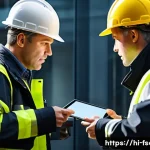 소방안전관리사와 관련된 국제 자격증 - **Prompt:** A diverse group of professional male and female fire safety experts, wearing smart, prac...