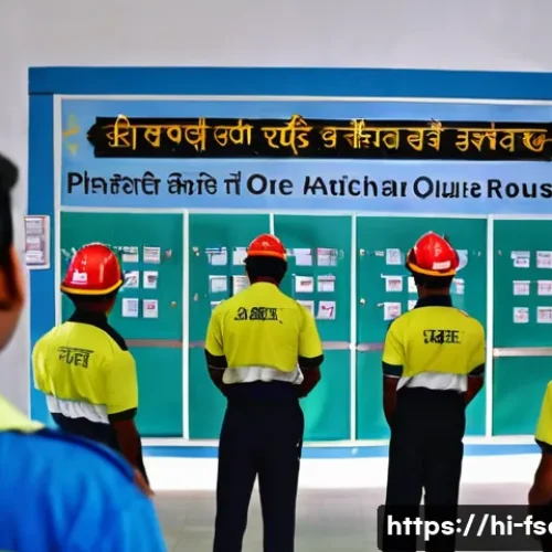 소방안전관리사 자격증과 공무원 진출 - A detailed scene of a modern security training center in India, with young Hindi-speaking trainees a...