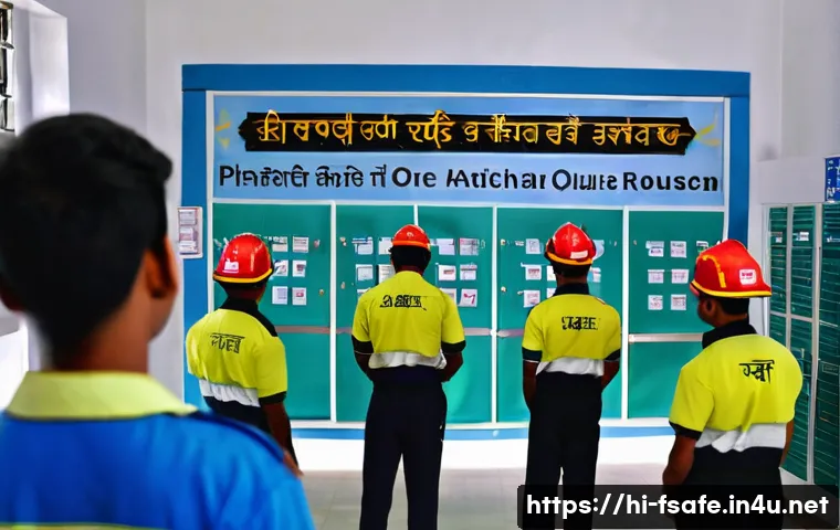 소방안전관리사 자격증과 공무원 진출 - A detailed scene of a modern security training center in India, with young Hindi-speaking trainees a...